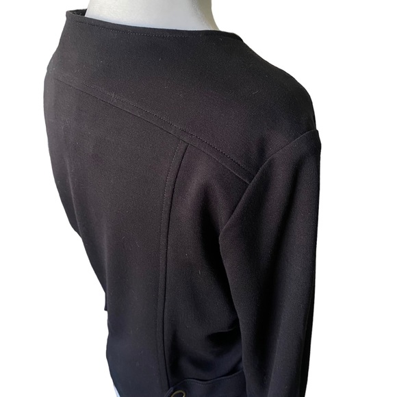 Cabi Black Asymmetrical Snap Zip Ponte Moto Jacket Size Small - Picture 13 of 16